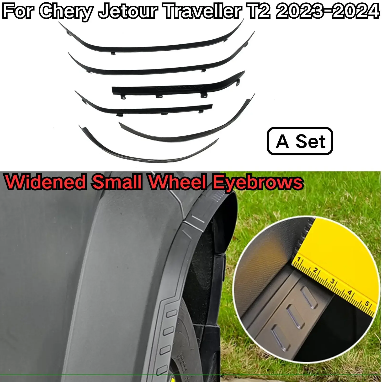 

Widened Small Wheel Eyebrows For Chery Jetour Traveller T2 2023-2024 Anti-scratch Body Kit Car Exterior Parts Accessories