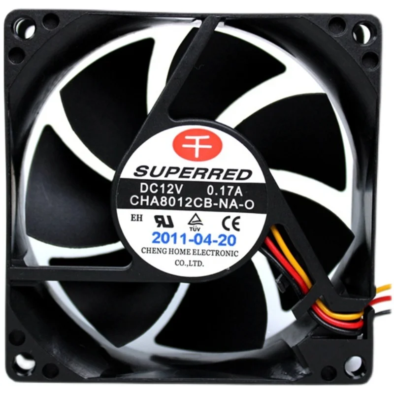

Ltsf For SUPERPOWER CHA8012CB-NA-O DC 12V 0.17A 80x80x25mm 3-Wire Server Cooling Fan8cm