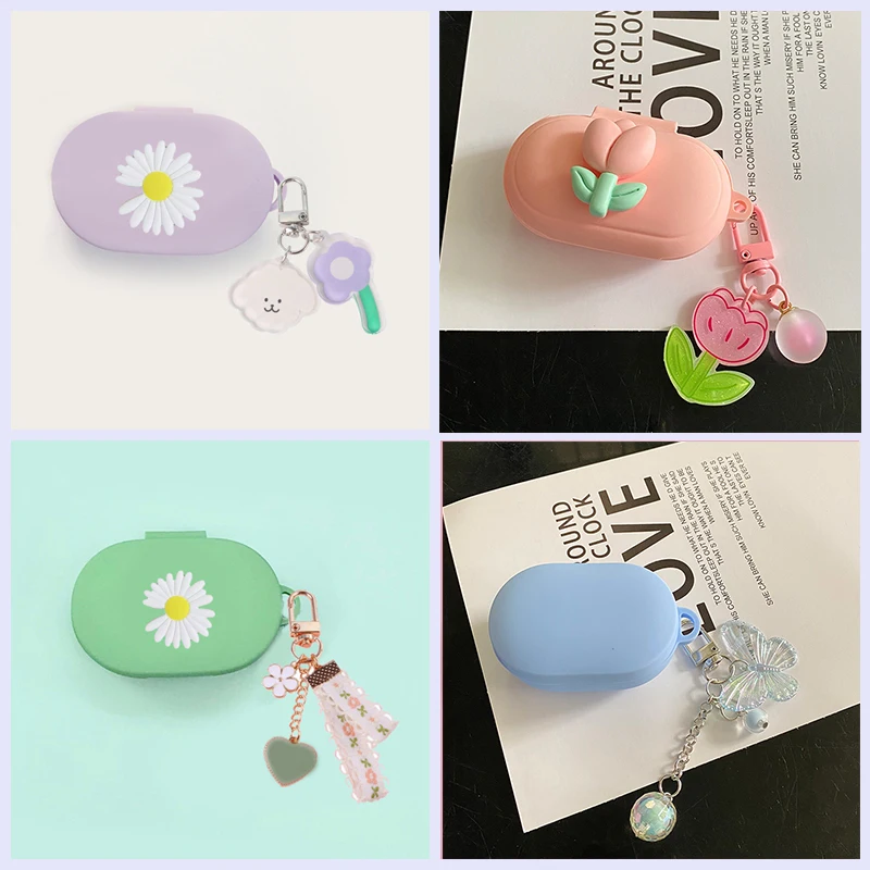 For Xiaomi Redmi AirDots S Case Cute cartoon Keychain Silicone AirDots lite Earphone Cover redmi airdots 3 hearphone Cover