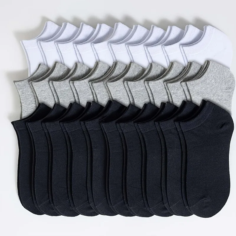 10 pares de calcetines cortos de color sólido, ligeros y transpirables para verano, versión coreana, sencillos y versátiles, calcetines tobilleros para mujer