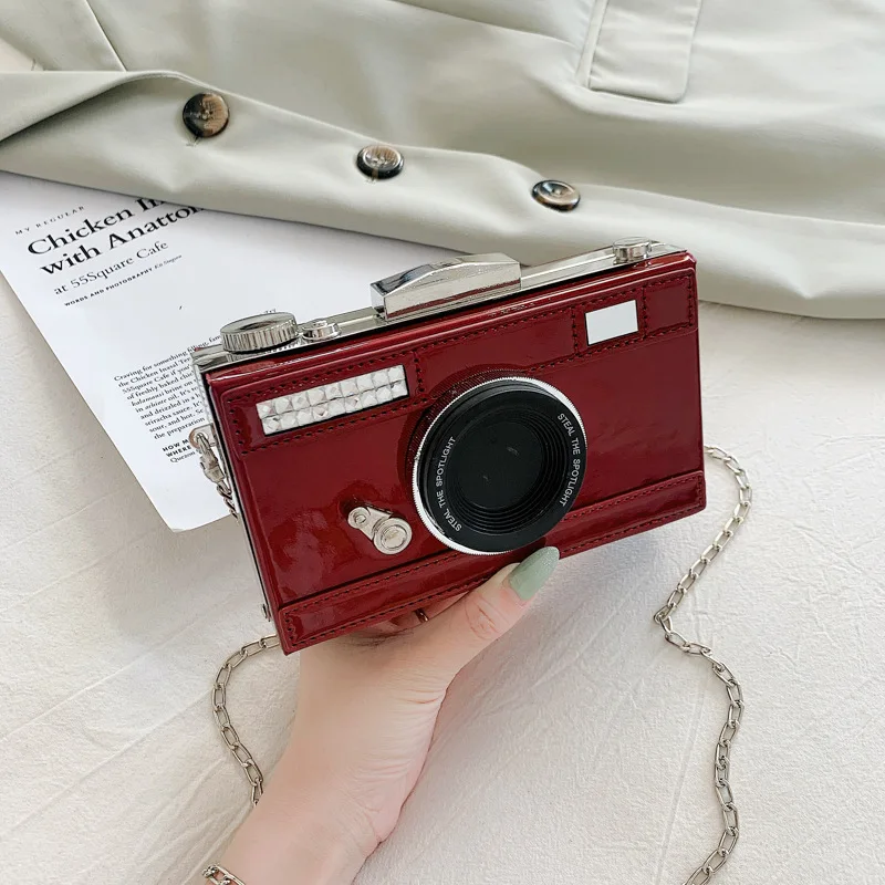 Camera Bag Fashionable Patent Leather Crossbody for Woman Shoulder Bags Purse and Handbags Designer Bag Сумка Женская Bolsos 가방