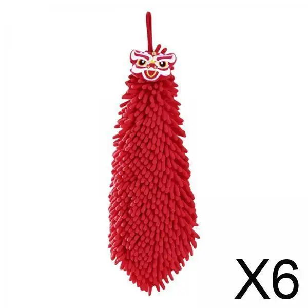 

6xподвесных полотенец для рук, высокоабсорбирующие мочалки, ткань для чистки кухни, лев