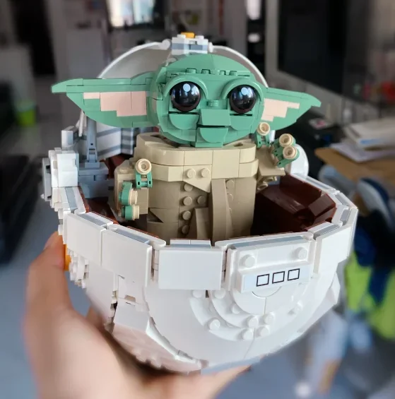 the-child-hover-pram-cartoon-series-model-building-blocks-kit-assembly-bricks-toys-for-children-boys-collection-display-gifts