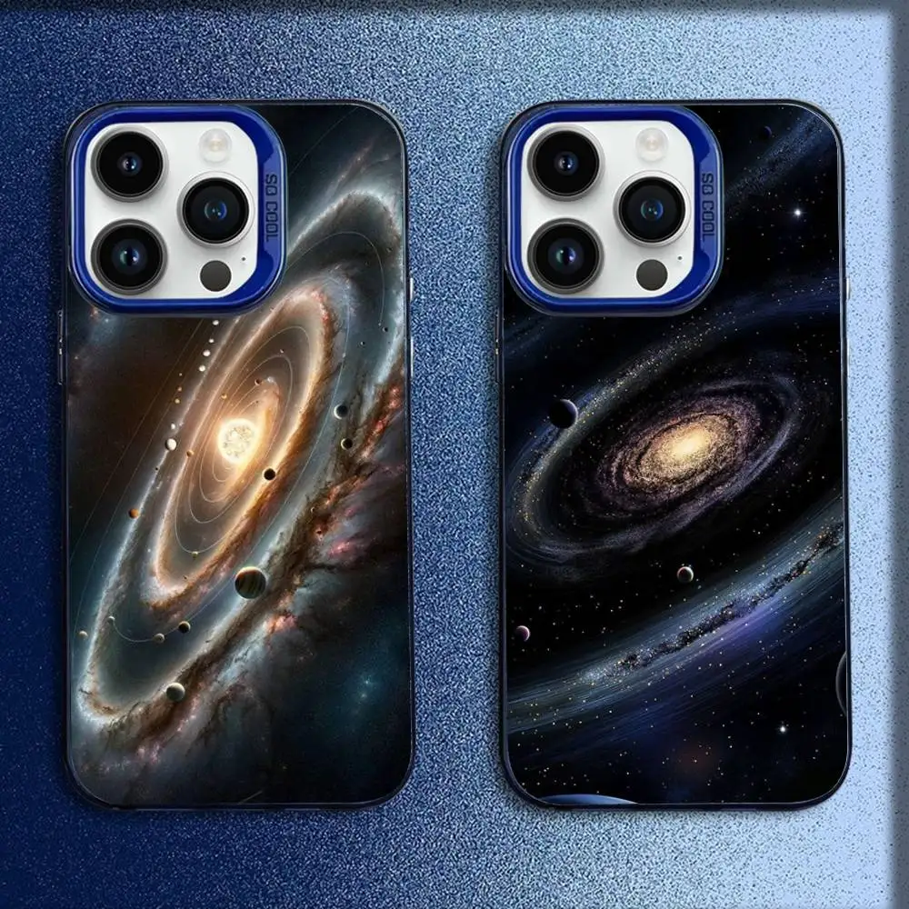 

Galaxy art Phone Case For iPhone 17,16,15,14,13,12,11,Pro,Max,Plus,E,SE4,Air,Mini Blue IMD Box