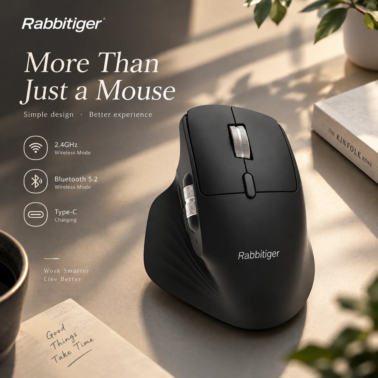 New Three-Mode E-Sports Mouse, Ergonomic Design Supports Three-Mode Connection And Multi-Device Switching, RGB Lighting.