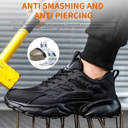 Safety Shoes For Women Men's Anti Smashing Anti Piercing Insulation 6kv Wear-resistant Black White Breathable Lightweight Shoes