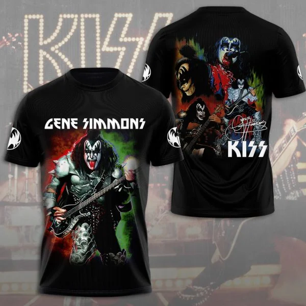 Classic Rock Kiss Band 3d พิมพ์ผู้ชายผู้หญิงแฟชั่นเสื้อยืด Hip Hop Tops Tees เด็ก T เสื้อผู้ชายเสื้อผ้า Heavy Metal Top Music