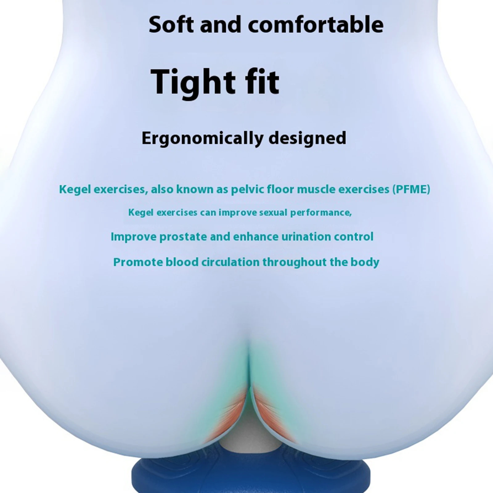 آلة تقوية الورك القابلة لإعادة الشحن لتمارين عضلات أرضية الحوض تعمل بمنفذ USB لتدريب المثانة #3