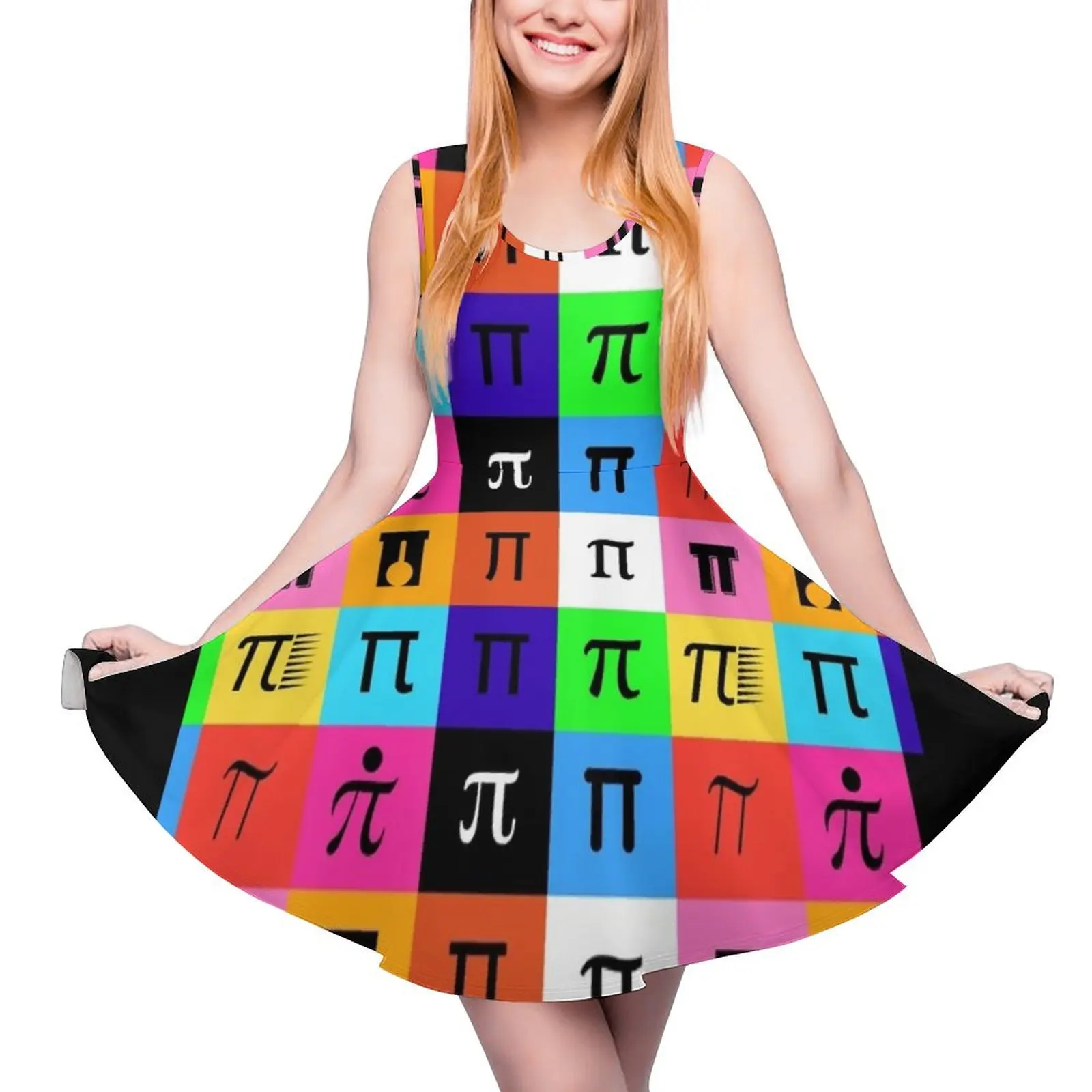 

colorblock happy pi day Sleeveless Dress dresses with long sleeves dress party evening elegant luxury celebrity