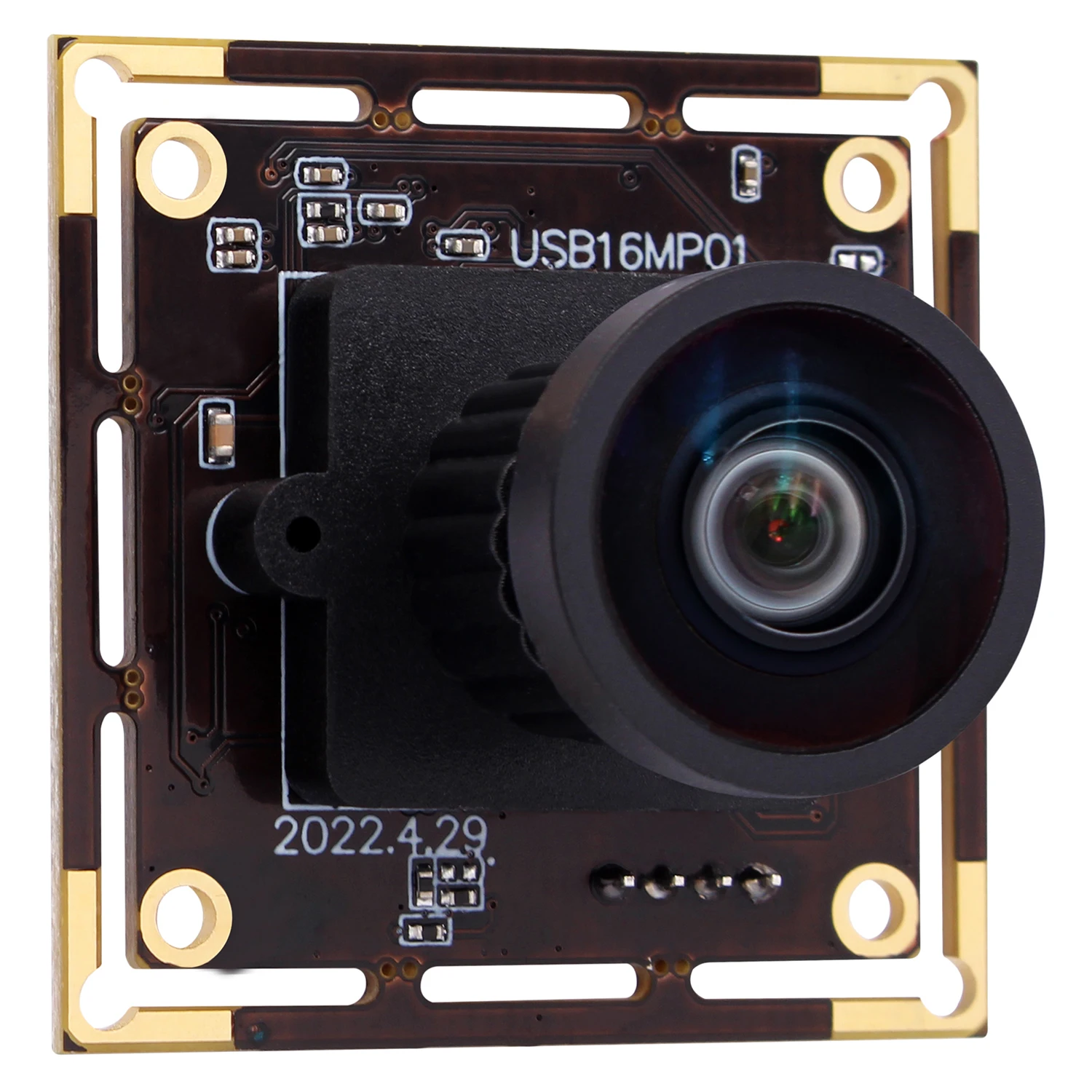 2026 IMX298 Webcam Module Color Sensor 16MP Wide Angle 118 Degree Low Distortion Lens Mini USB Camera Module for CCTV Security