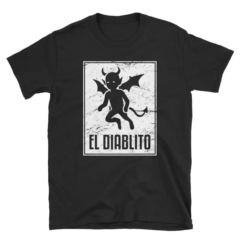 Camiseta El Diablito Loteria, tarjeta de Lotería desgastada