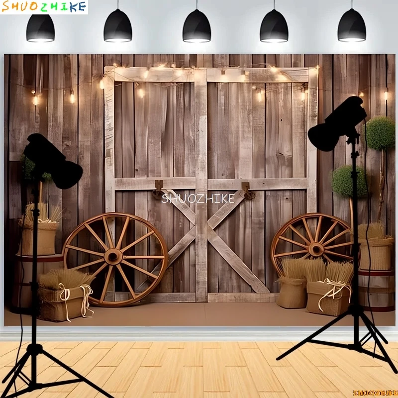 SHUOZHIKE 부활절 날 디지털 사진 배경 소품, 토끼 꽃 아치 문, 출산 사진 스튜디오 배경 YH-02