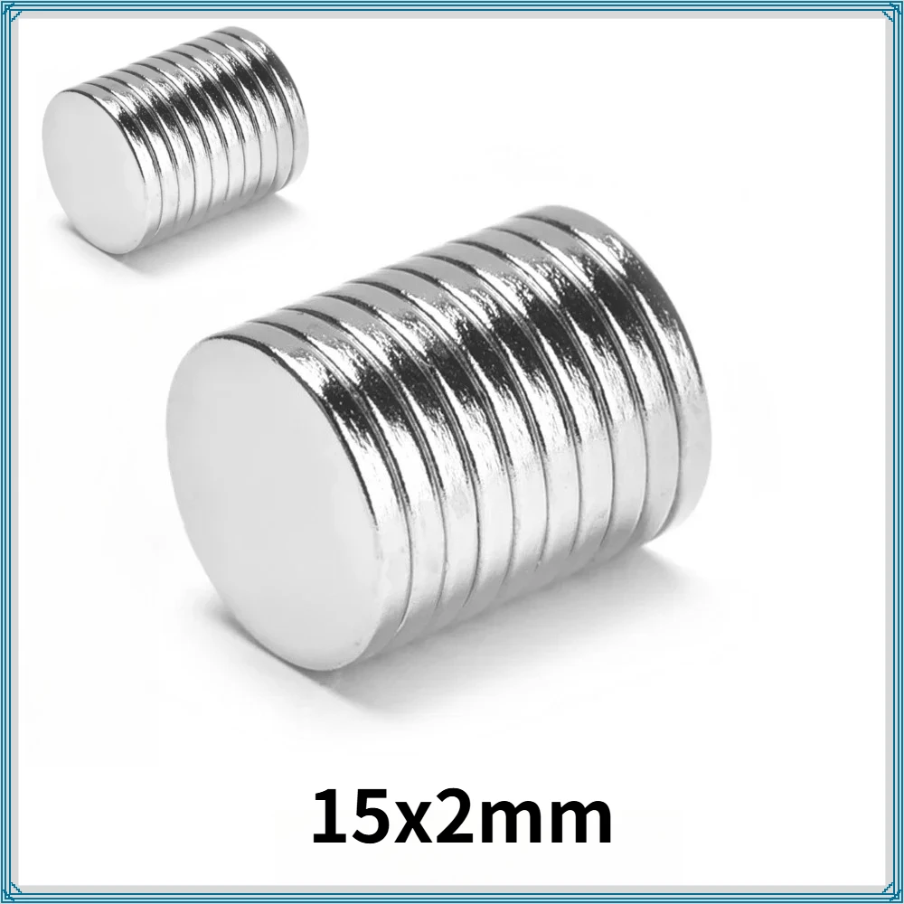 15x2mm Thin Round Search Magnets 15*2 Disc Powerful Neodymium Magnet For Fridge DIY Building Scientific Craft Education 15x2