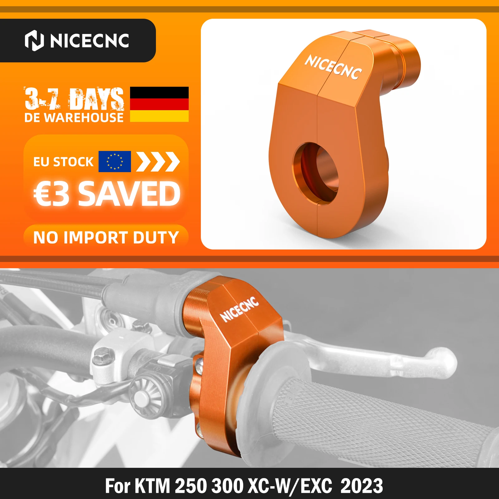 NICECNC per KTM EXC 300 EXC 250 2023 EXC 300 TPI XCW TPI 300 2018-2022 EXC-F 350 SXF 250 XC-F 350 Protezione per alloggiamento dell'acceleratore per moto Husqvarna TE 300 GasGas EC 300
