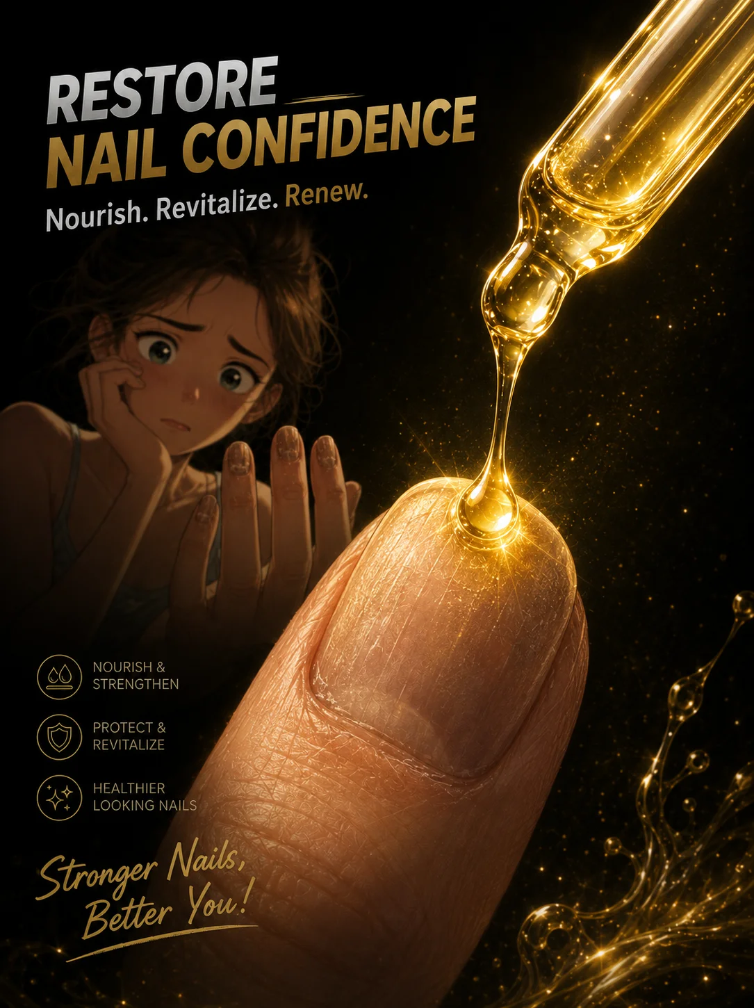 Plant Nail Oil Moisturizing Cuticle Conditioner Nourish Dry Brittle Nails Shiny Healthy