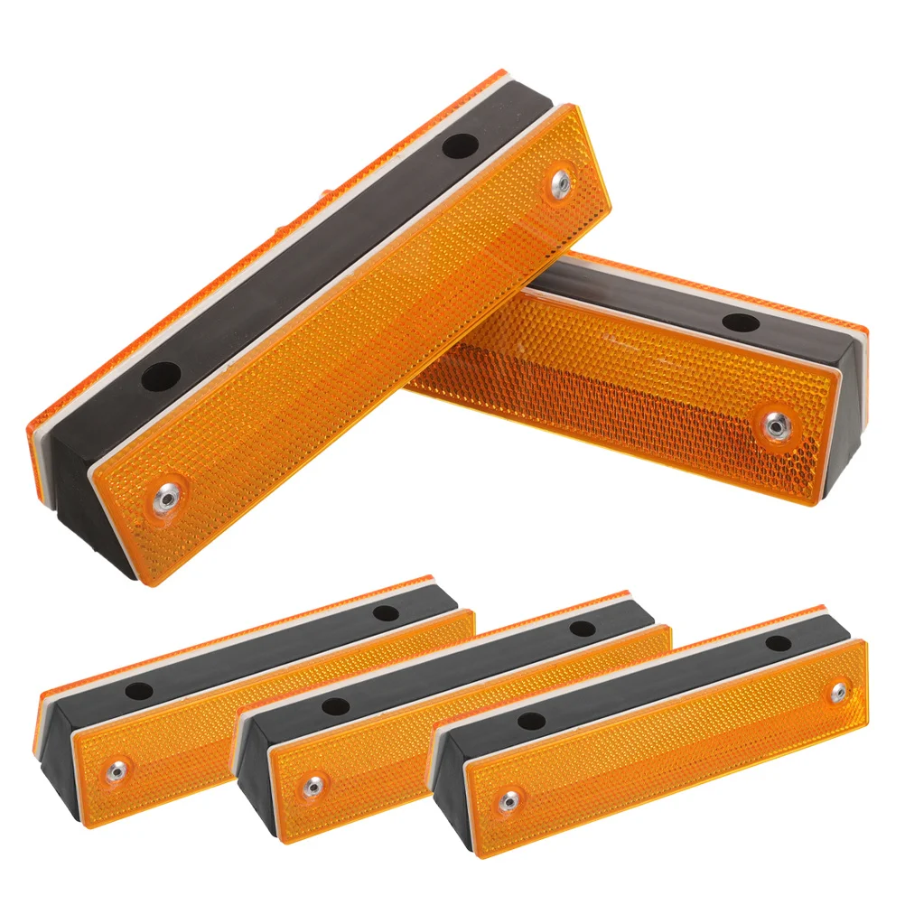 

5Pcs Rectangular Road Delineator Reflective Pavement Marker for Driveway Highway Guardrail Safety Guidance Double Sided