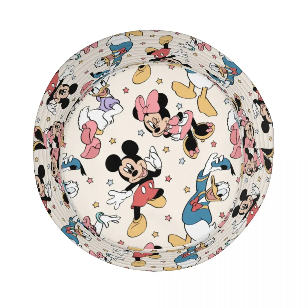 Unisex Cute Bucket Hats Mickey And Minnie Accessories Bob Hats For Beach Headwear Lightweight