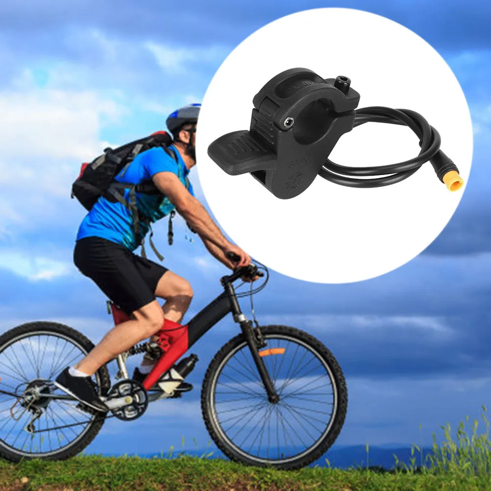 

Ручка газа для велосипеда (как на фото), 2-контактный разъем, совместима с 12-72В, с нескользящей накладкой