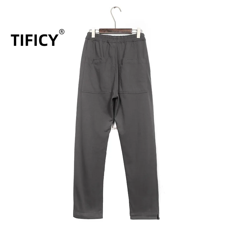 High Street Casual Pants Men's Dark Inverted Triangle Patch Fabric RO Normal Crotch Casual Korean Version Loose Pants