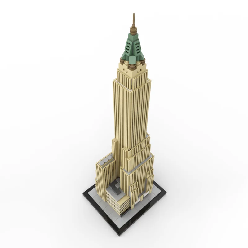 1:800 Architecture Series Manhattan Bank Trust Building Street View Classic Building Block Model Toy Building Block Gift