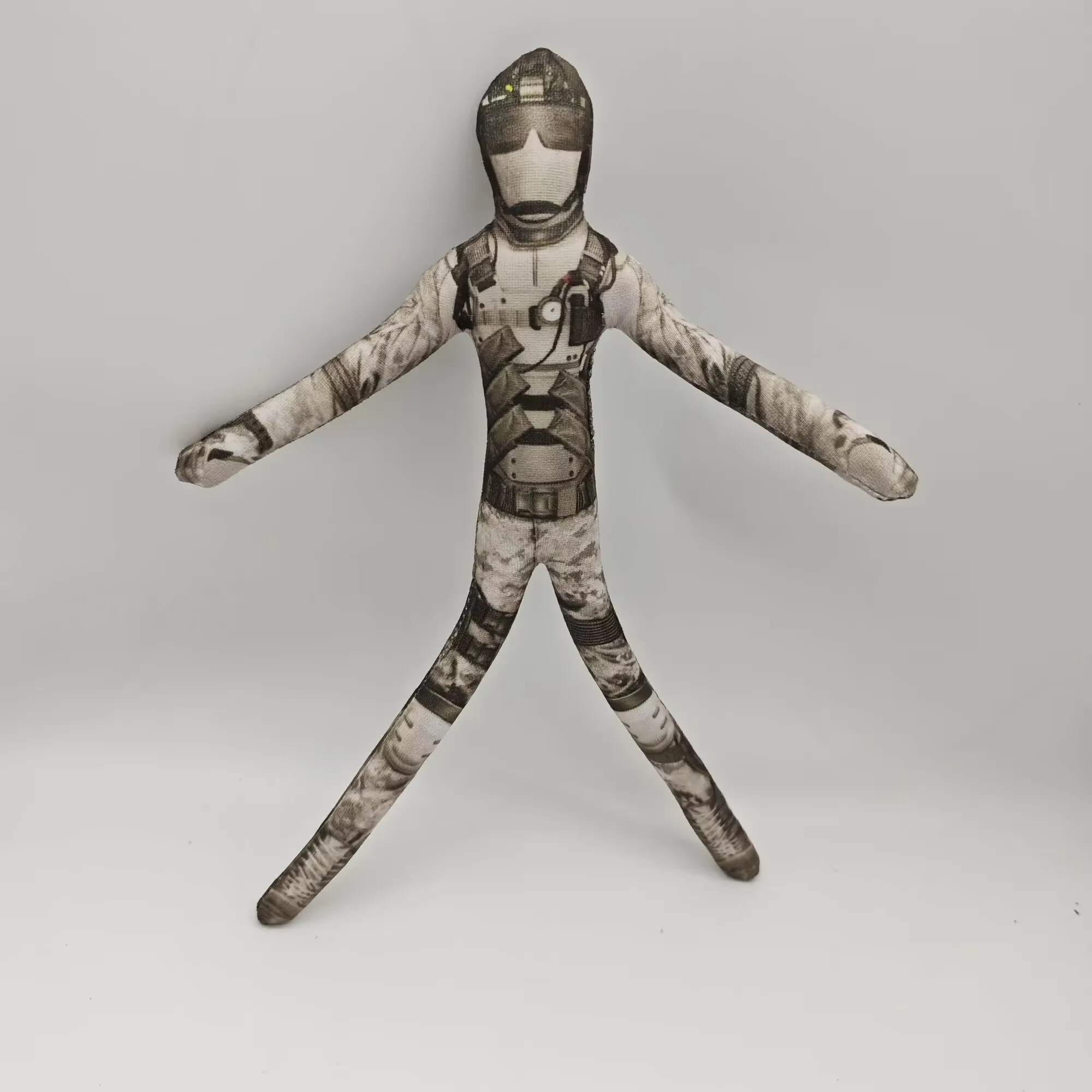 "Call of Duty"، "Ghost"، "Keegan"، "Zimo" دمية جافة مجردة الفأر، سلك عشوائي، بدون حدود بيضاء، تصميم هيكل عظمي مدمج