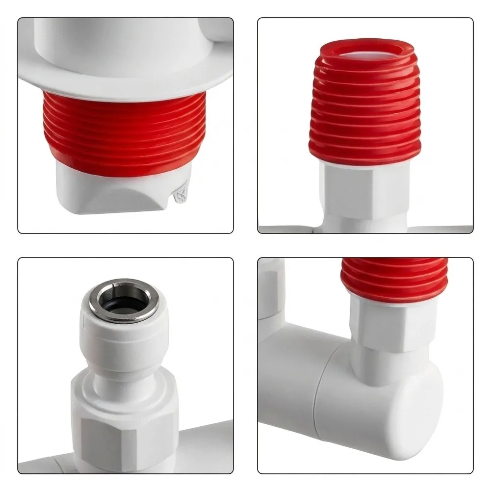 Anti-Odor 4-Port Drain Manifold Connector Compatible with 50mm and 75mm Sewer Pipes for Basin and Laundry Equipment