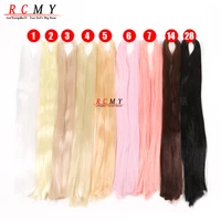 BJD SD Doll 80CM/40 White Black Hair Row Milk Silk Anti-Mohair Wig Handmade Hook Transplant Material Synthesis Reboot Pony Hair