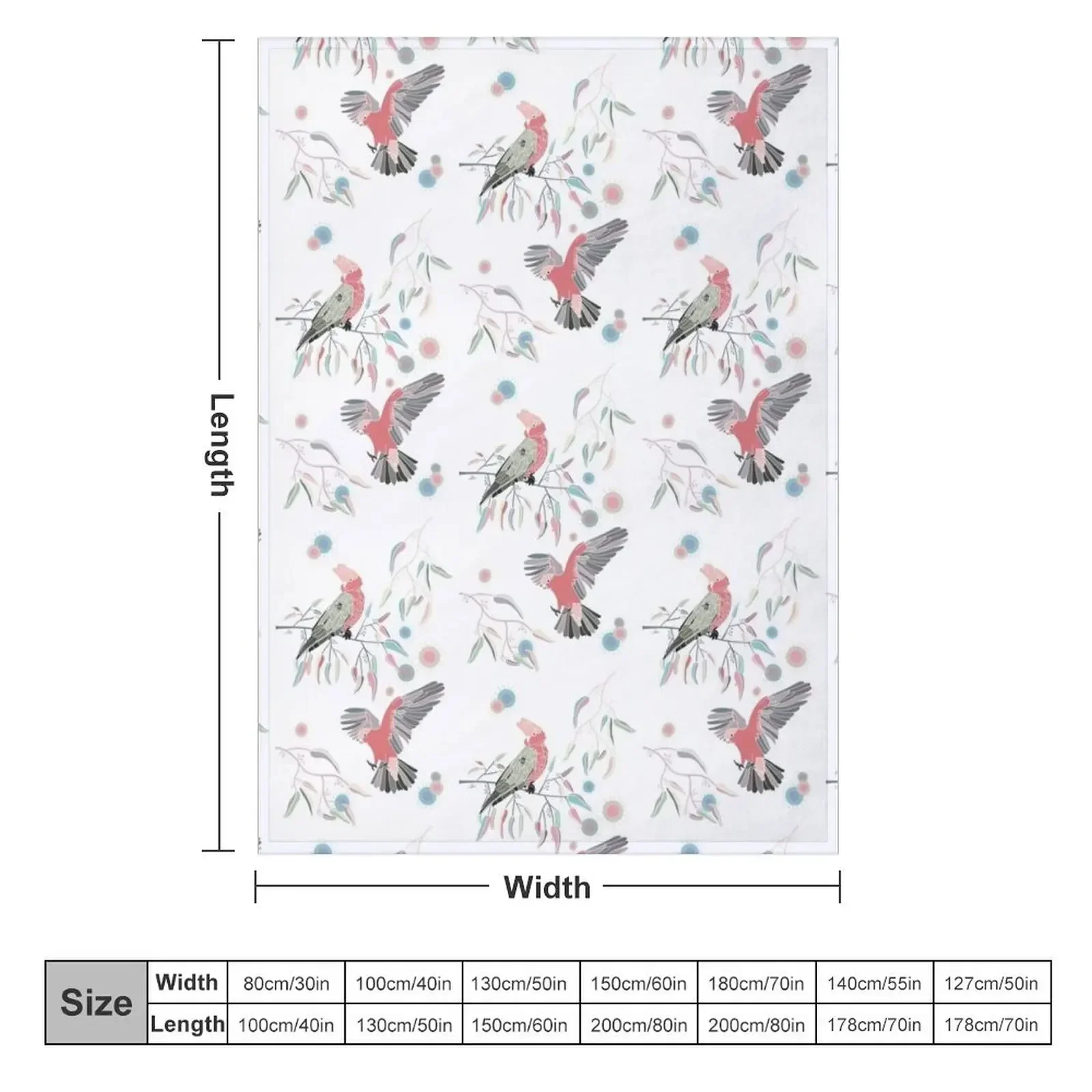 Australian Galah Cockatoos in Gum Trees Throw Blanket Vintage Sleeping Bag for sofa Blankets For Baby Bed Custom Blankets