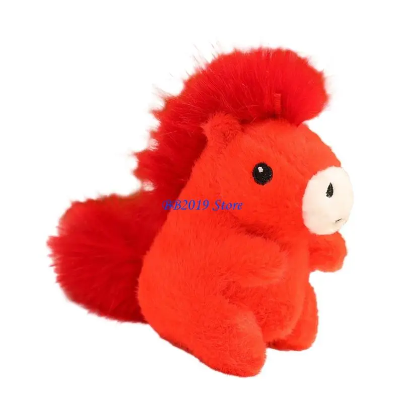 Q0KB Zachte pluche paardenknuffels Paardenpop Bed Companion Comfort Toy voor jongensmeisje