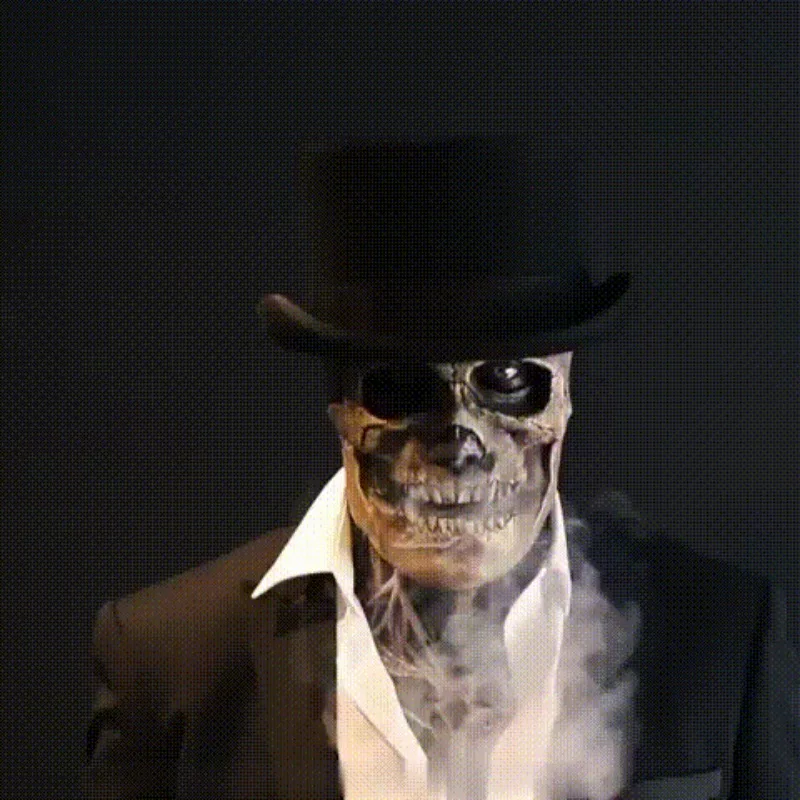 Máscara de látex de Horror para hombres y mujeres, sombrero mental aterrador, disfraz de Cosplay de Halloween, accesorios de decoración de Calavera, Festival