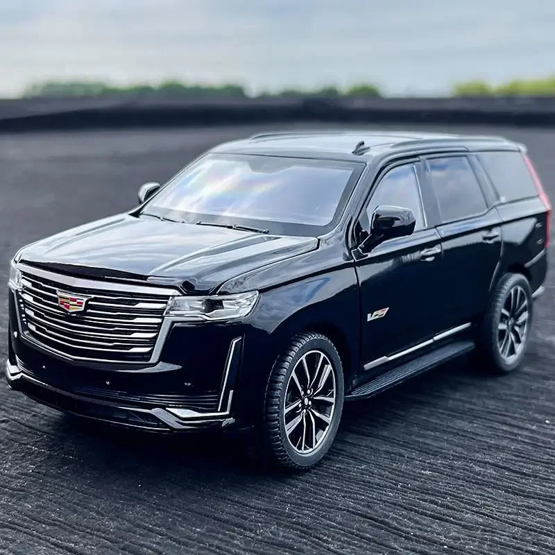 

1/24 Escalade SUV Alloy Car Model Diecast Metal Off-road Vehicles Car Model Sound Light Simulation Collection Childrens Toy Gift