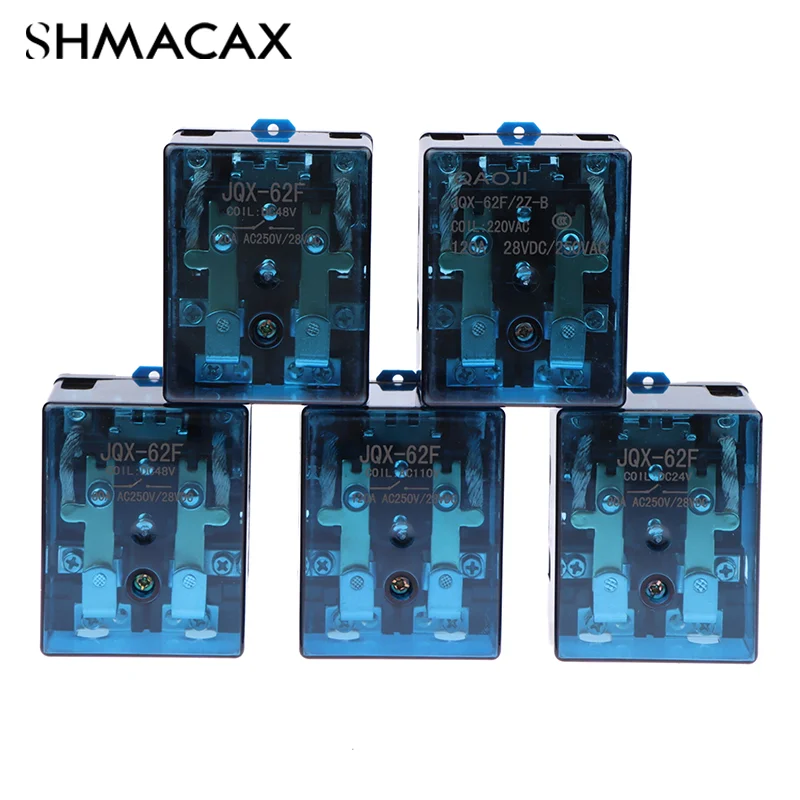 Silver Contact JQX-62F 2Z 80A/120A High-power Relay DC12V DC24V DC48V AC110V AC220V