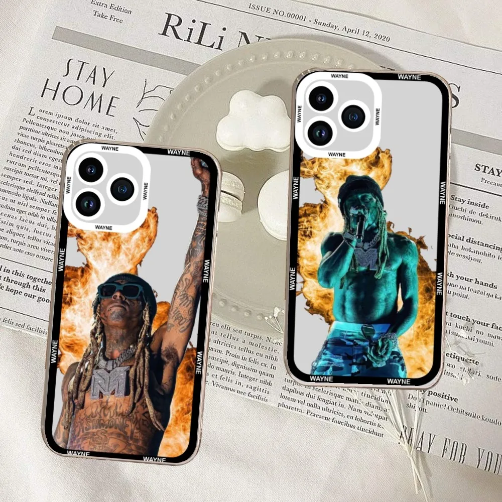 Hip Hop Rapper Lil Wayne Phone Case For iPhone 11 12 Mini 13 14 15 Pro Max Transparent Shell