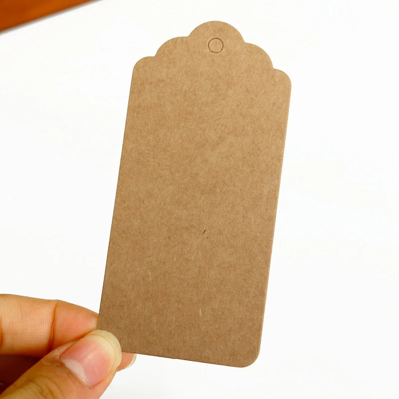 100pcs Blank Kraft Paper Tags Vintage Gift Tags for Wedding Birthday Party Decoration DIY Sewing Garment Tags Price Label