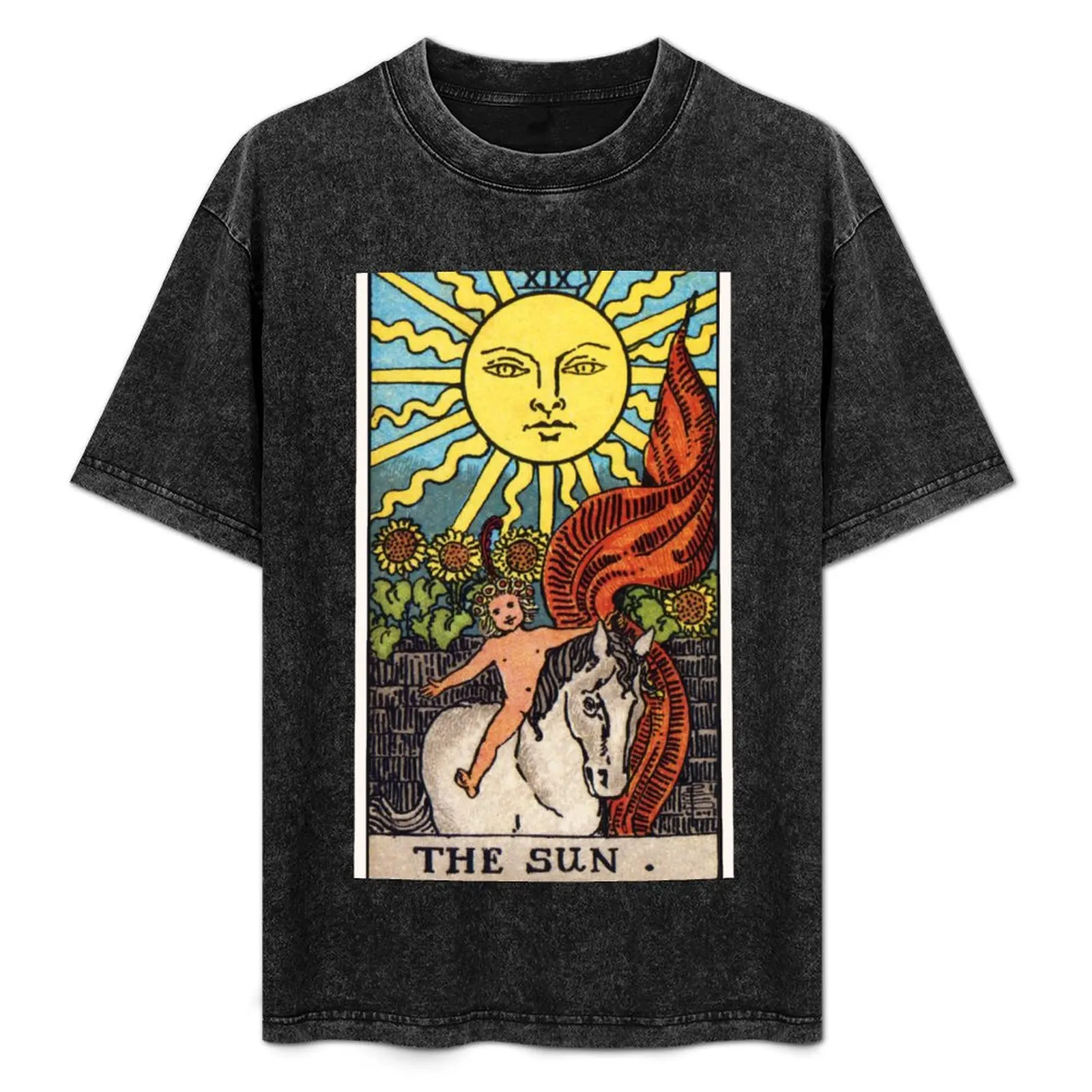 

XIX. The Sun Tarot Card T-Shirt cotton t shirt pack man t shirts graphic T-Shirt