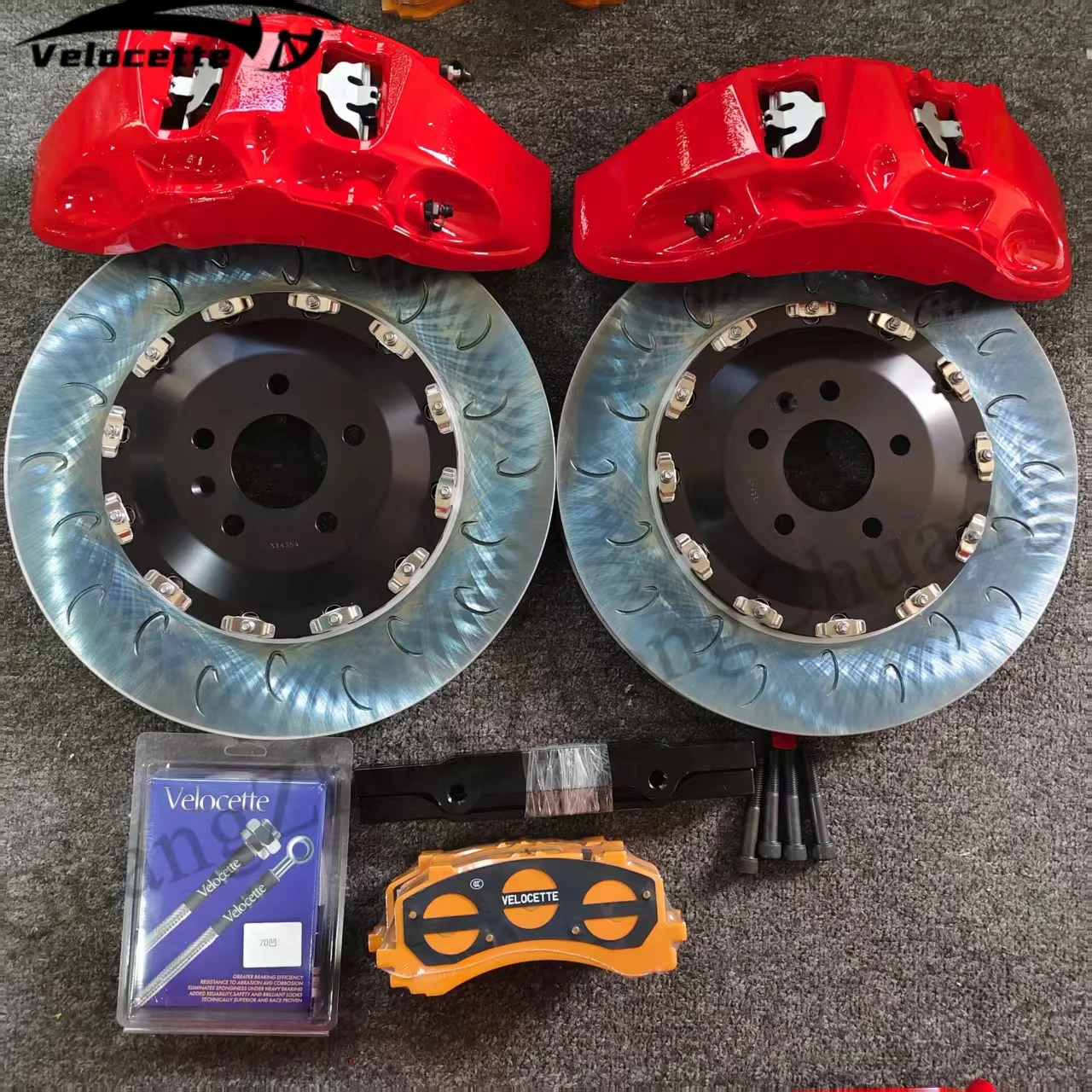 New style Caliper 6 Pistons 9N Brake Caliper Kit High Performance 380-400mm Brake Disc Racing Brake System for Audi A6 A7 A8 RS6