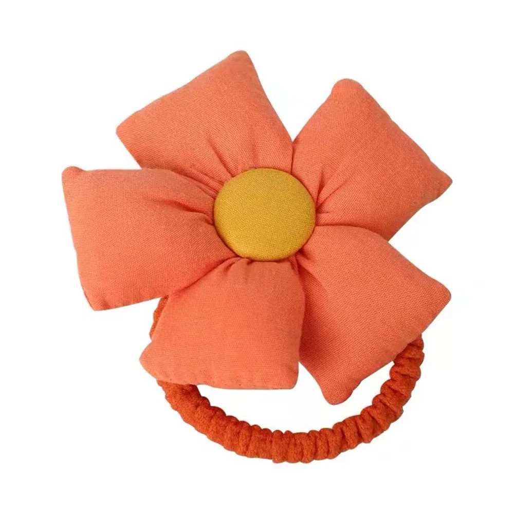 Bandas de goma para niñas, encantadoras flores de dibujos animados, mariposa, bandas elásticas para el cabello, cuerda para la cabeza, soporte para