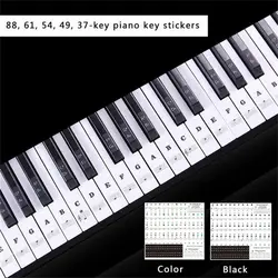 Chaves 88/61/54/49 teclas instrumentos musicais teclado de piano adesivo piano stave nota teclado nota adesivo teclas brancas srcikers