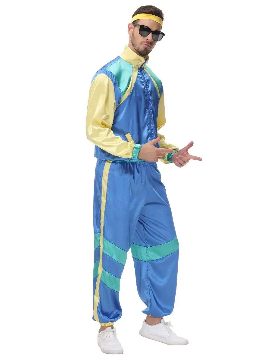 Halloween Par Cosplay Kostüm Hip Hop Männer Frauen Paar Leistung Disco Dance Sport Anzug Retro Sle Bühne Outfit