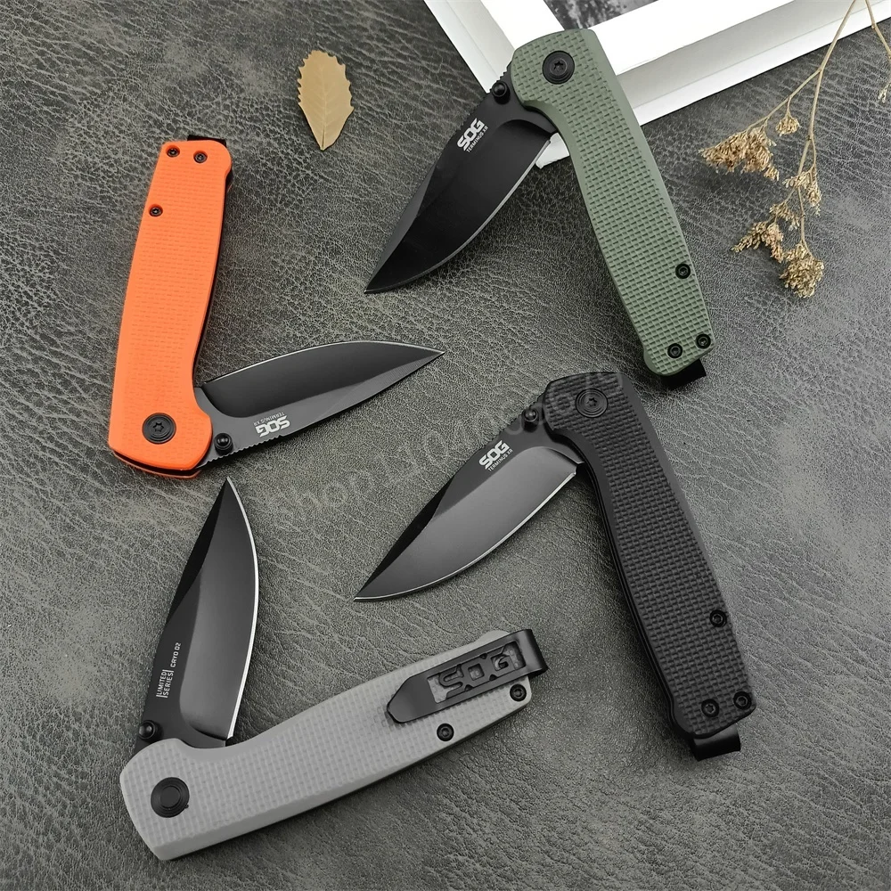 D2 TERMUNUS XR Folding Pocket Knife D2 Blade Nylon Fiber Handle EDC Outdoor Camping Survival Knives Kitchen Fruit Cutter Gift