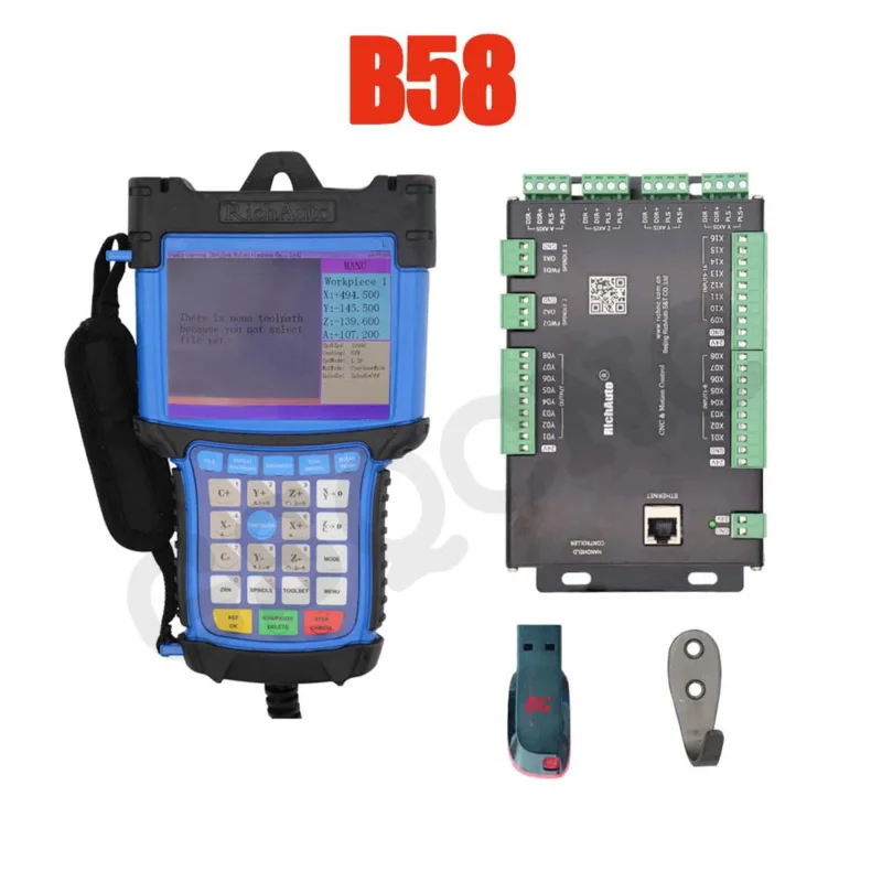 RichAuto DSP B51 B55 B57 B58 B517 B581 Offline 3/4-Axis CNC Motion Control System Handheld Engraving Machine Controller G Code