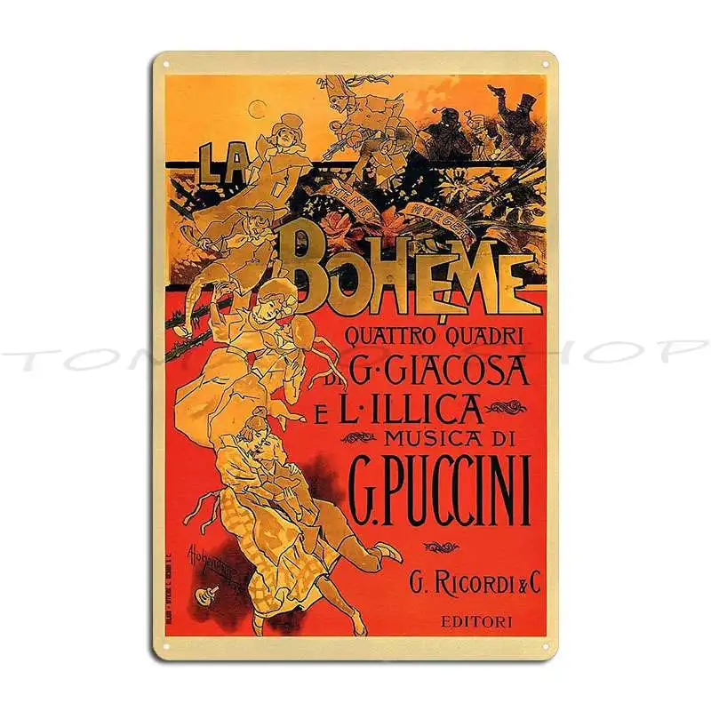 Vintage Opera Music Poster Metal Sign Cinema Wall Custom Bar Wall Cave Designer  Tin Sign Poster