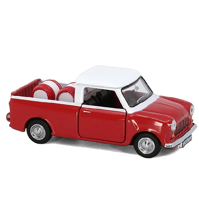 Tiny 1:50 Morr-is Mi-ni Pickup Red Alloy Simulation Model Car