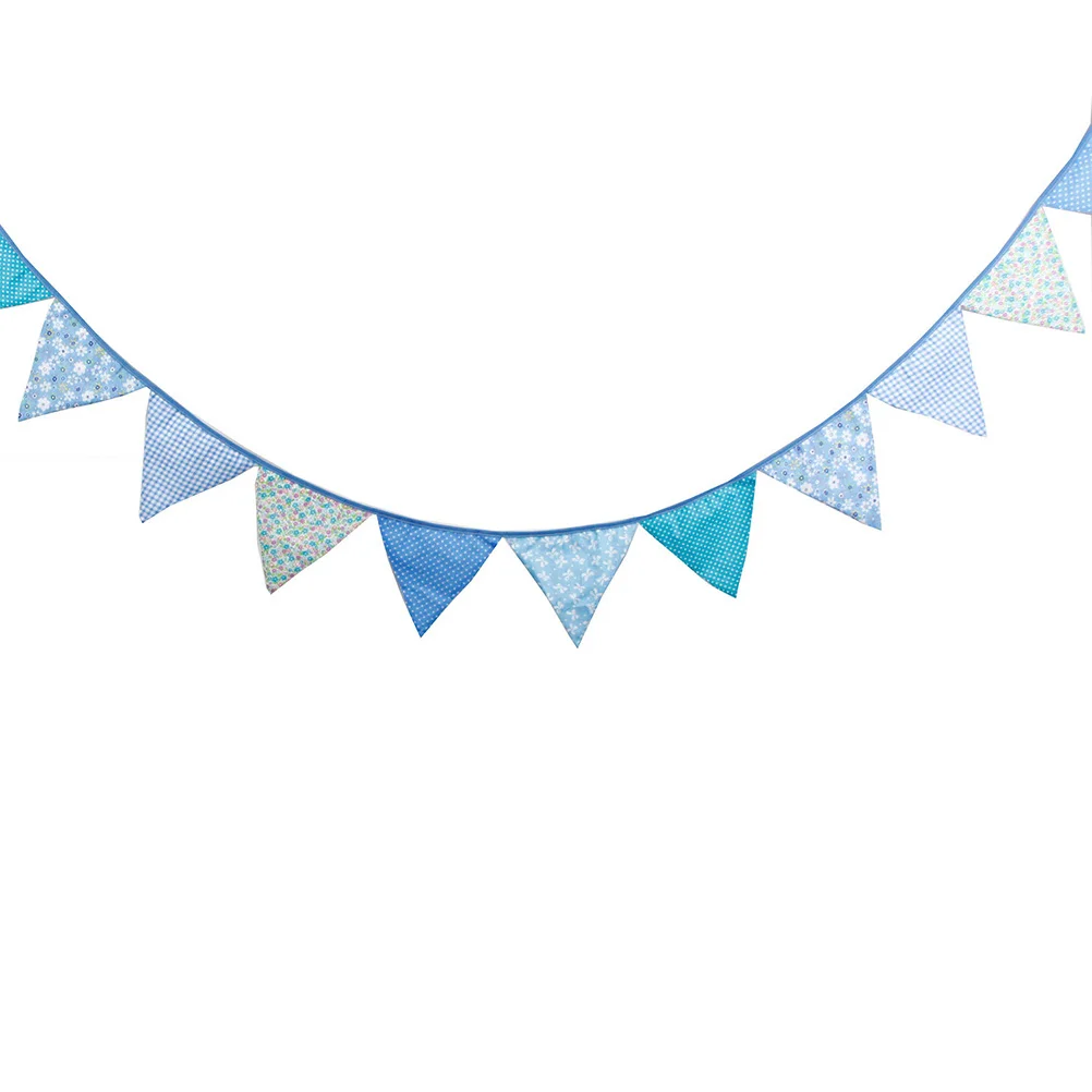 

Triangle Garland Banner Cotton Party Flags For Kids Birthday Decoration Festival Event Supplies Bunting