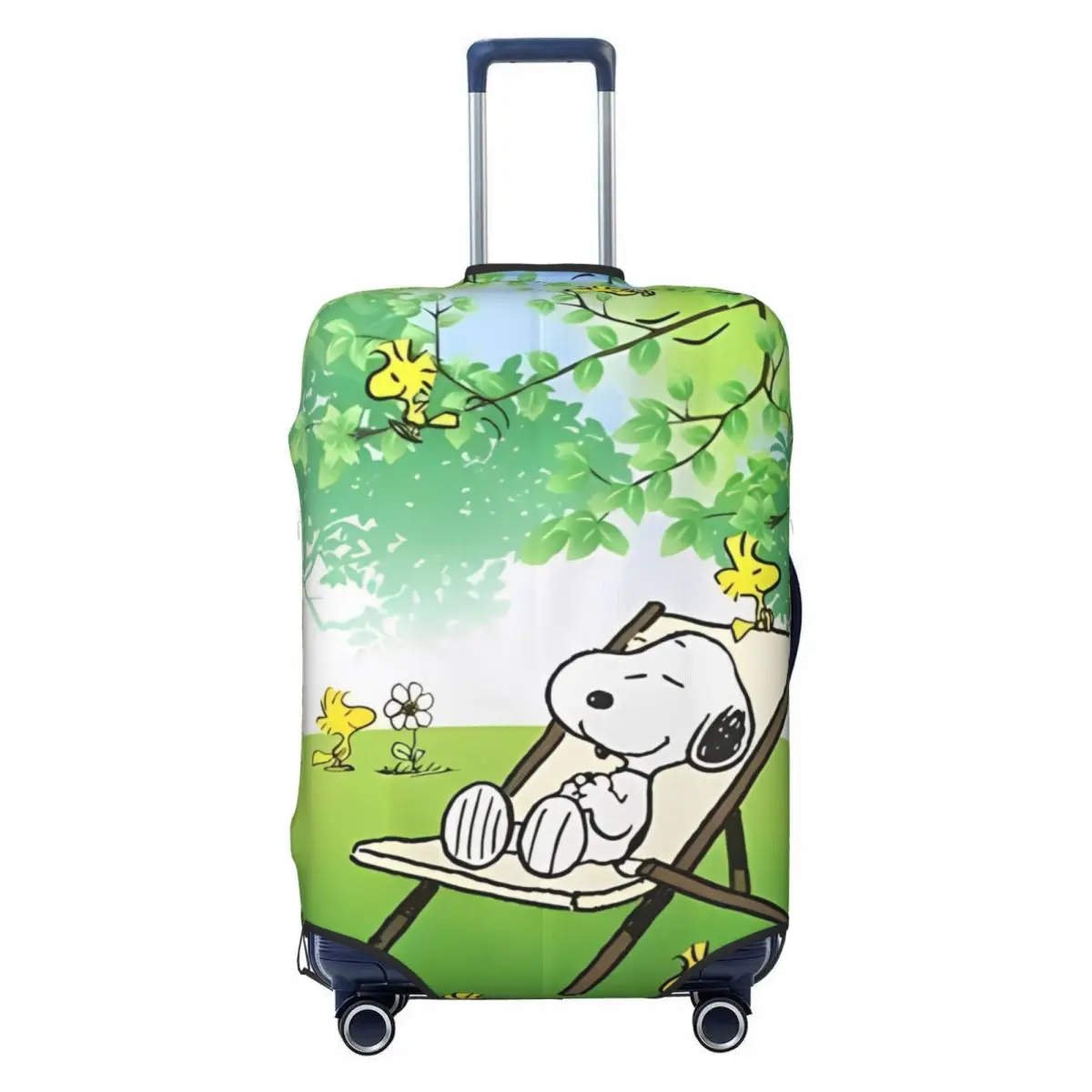 Sanrio Snoopy Woodstock With Friends Suitcase Cover Travel Protector Flight Elastic Luggage Supplies