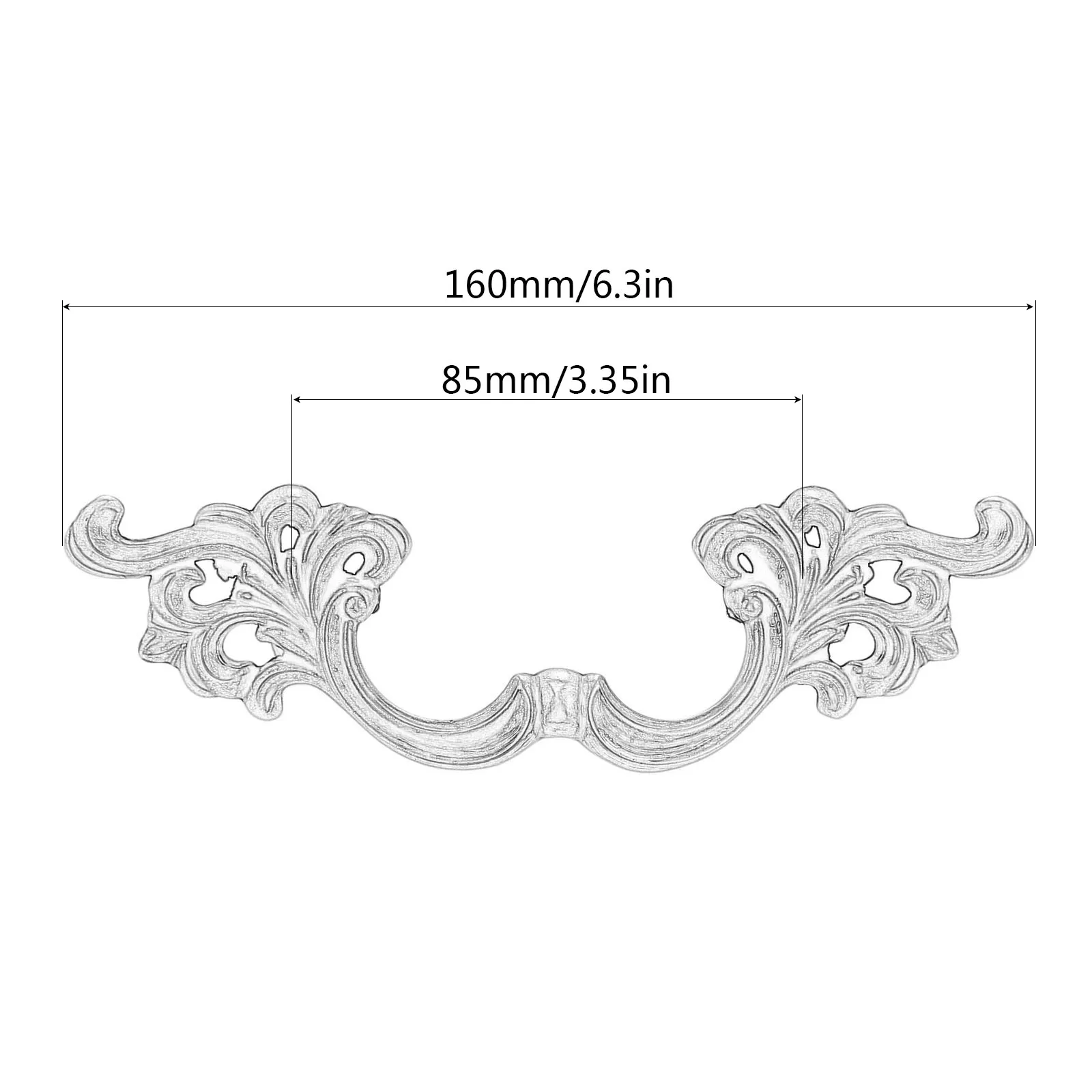 DRELD 85mm Antique Furniture Handle Kitchen Cabinets Door Pull Drawer Wardrobe Cupboard Dresser Handle Pull Knobs Silver/Bronze