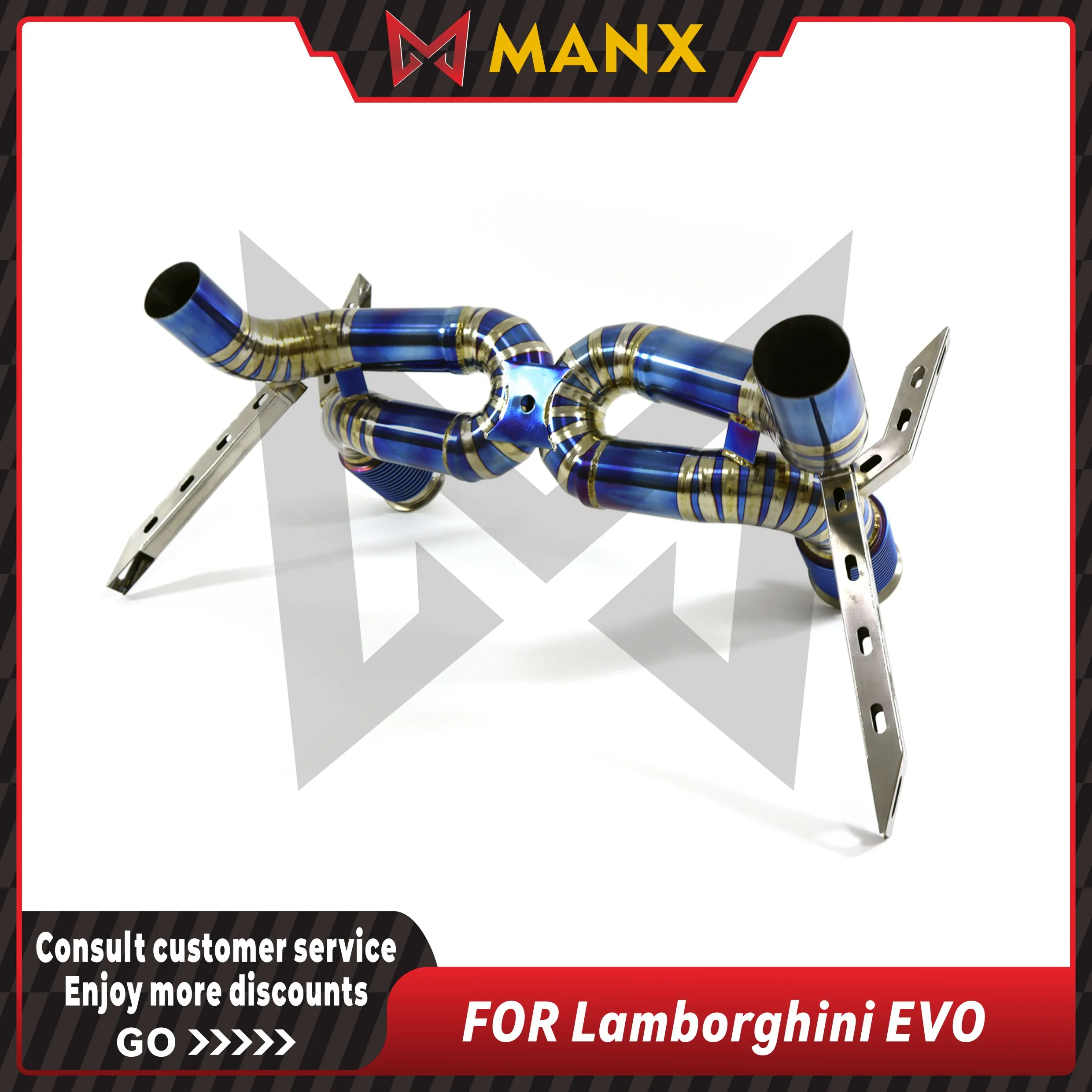 

Suitable for Lamborghini Huracan EVO 2019+ Ti alloy bluing Catback Without Valve Performance Exhaust System