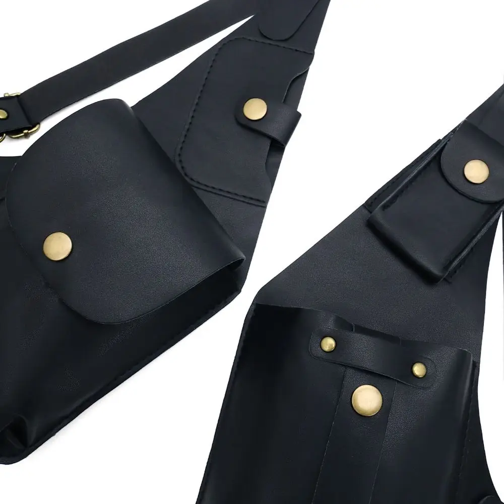 

Vintage Underarm Strap Wallet Pocket Vest Bag Steampunk Shoulder Harness Bag Anti-Theft Gothic Double Shoulder Pouch Cosplay