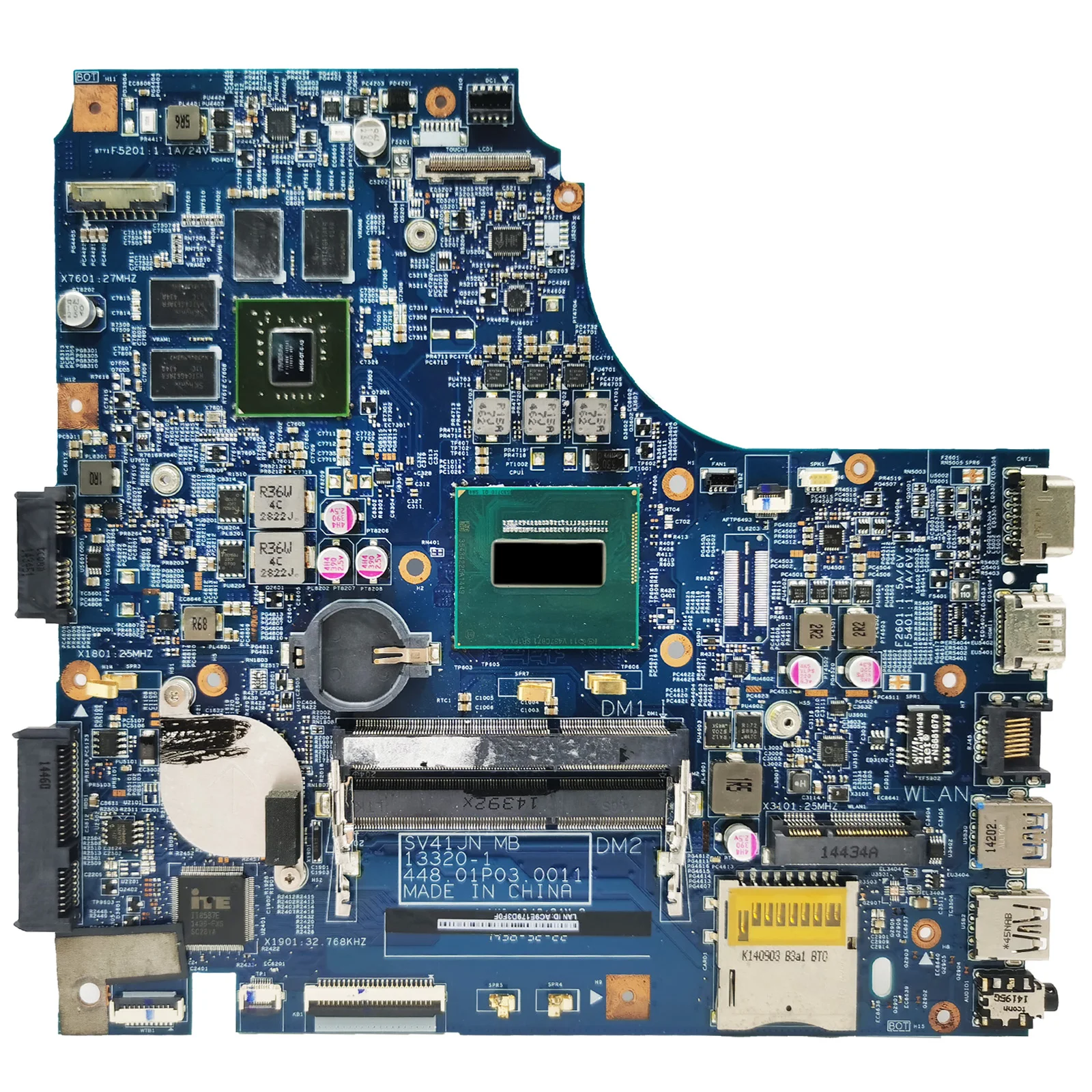 Placa base X450J para ordenador portátil, placa base para ASUS X450JB, X450JF, X450JN, A450J, SV41JV, I5, I7-4th, GT840M, LVDS/EDP, V2G