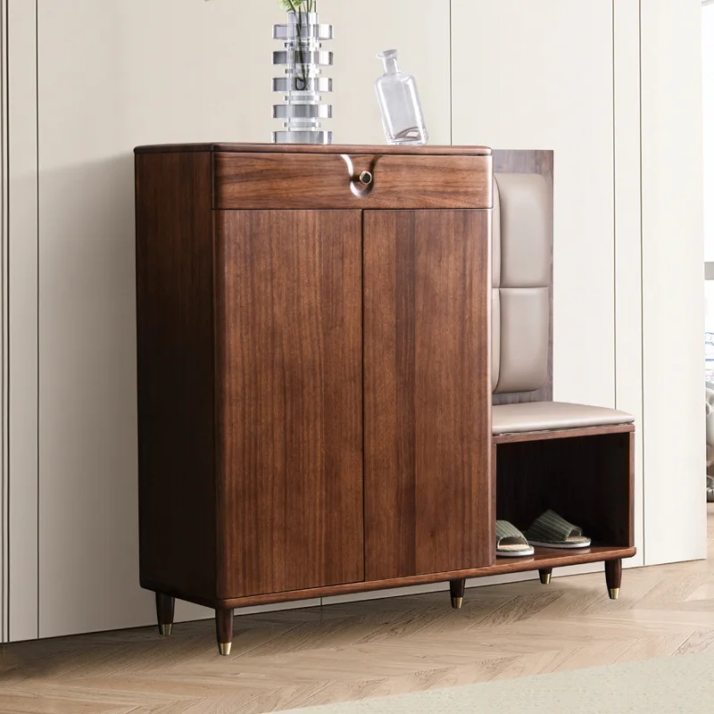 

Occasional series solid wood shoe cabinets with drawers and adjustable modern style solid wood double door cabinets.